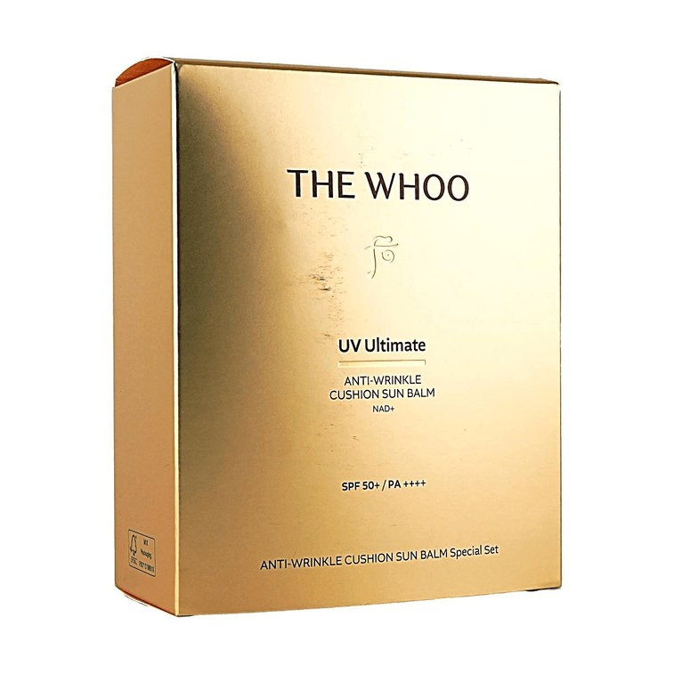 韩国THE HISTORY OF WHOO后抗皱防晒膏礼盒 SPF50+ PA++++ 提亮保湿防晒补涂 13g+卸妆油 50ml 3