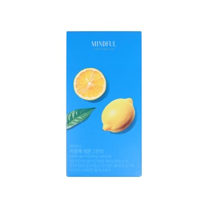 MINDFUL 지중해 레몬 녹차 믹스 15개입 (90g) - 신선한 레몬 주스 파우더와 홍차 추출물 및 어린 녹차 잎 함유, 저칼로리 상쾌한 음료