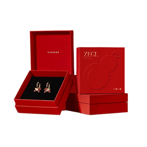 [중국 직배송] ZENGLIU 여성용 포니 귀걸이, 고급스러운 레드 후프 귀걸이 (띠별 레드 아게이트 장식) *1쌍