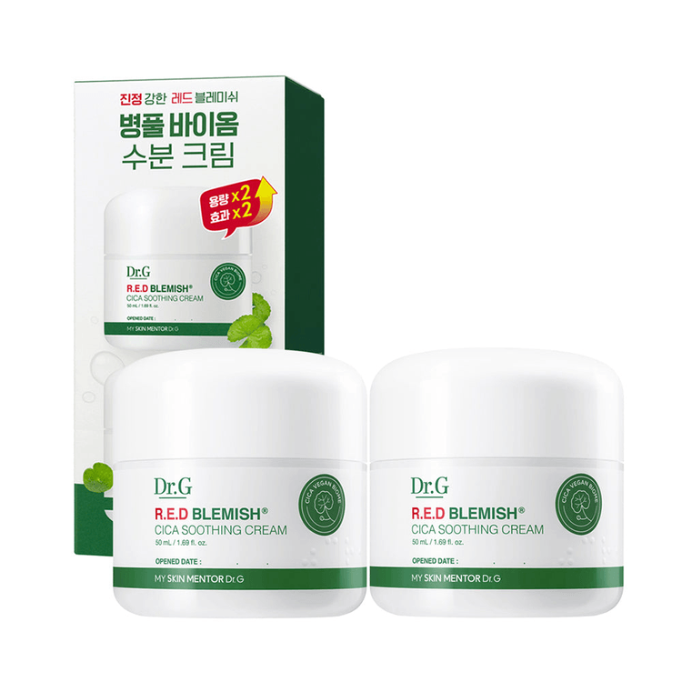 韓国Dr.G レッドブレミッシュシカスージングクリームデュオ 50ml×2本