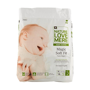 Magic Soft Fit Pants Diaper, XL Size 22-30.8lb, 18 Pcs, Hypoallergenic Triple Absorption【Double Leak Prevention】