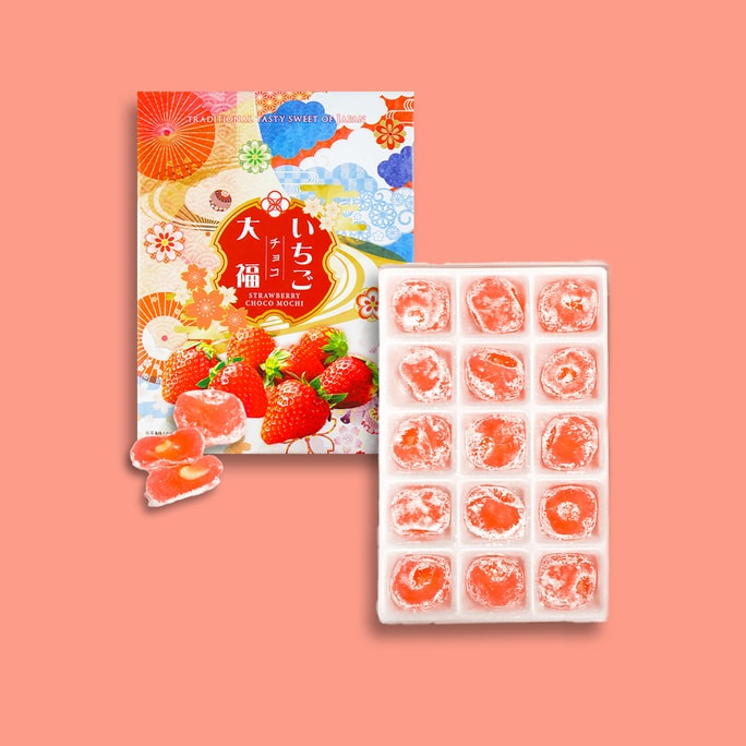 日本SEIKI世起 日式大福 糯米糍雪媚娘 草莓口味 390g【年貨禮盒】
