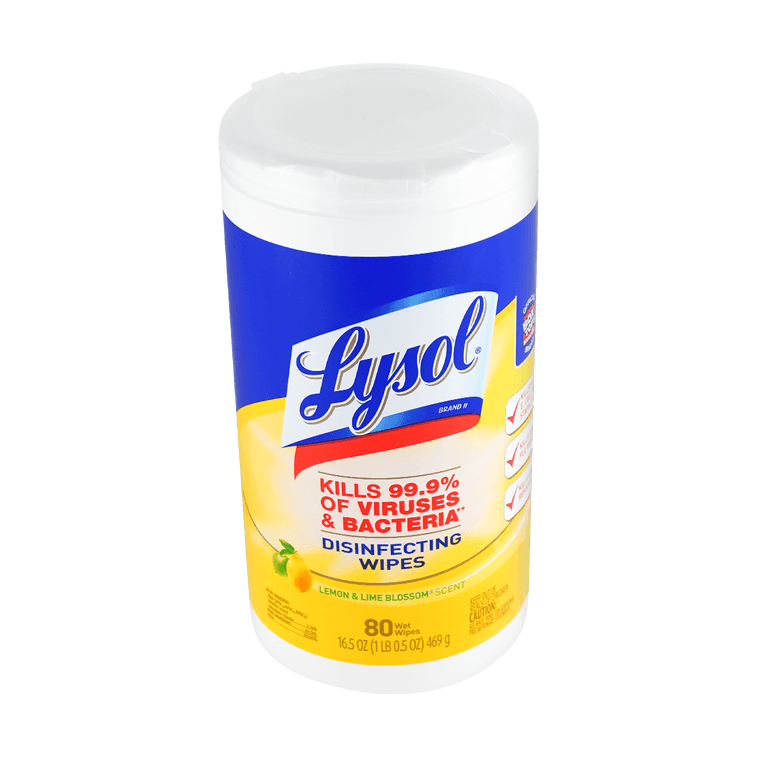 Lysol 殺菌消毒濕紙巾 99.9%殺死細菌病毒 3倍清潔力 80錠 柑橘香型 5