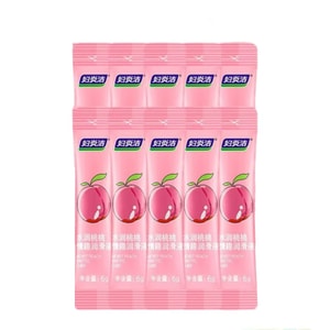 【中国直邮】 妇炎洁 水润桃桃果味润滑液6g*10包 免洗植物配方 澎湃水润 滋润养护清爽不油