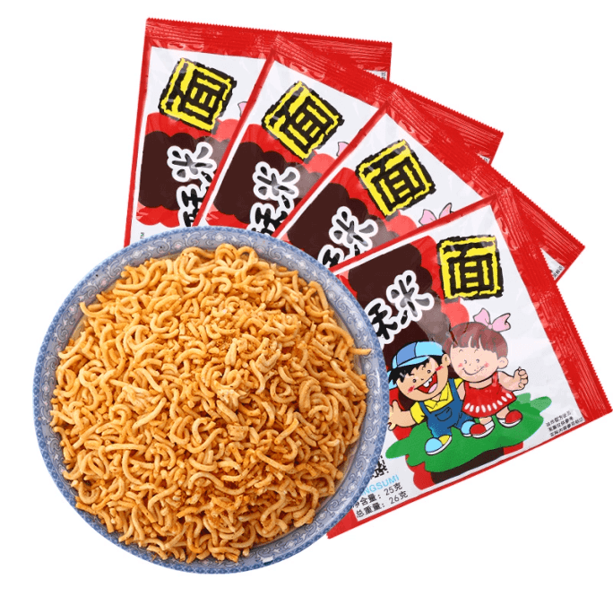 【中国直邮】 天草 天方香酥米方便面26g碎碎面童年怀旧零食小吃麻辣干吃面 26g*5包
