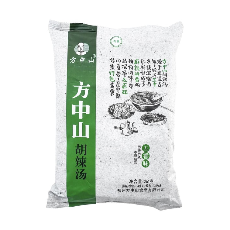方中山 清真胡辣湯 五香味 速食早餐湯料包 3份裝 261g【河南特產】 4