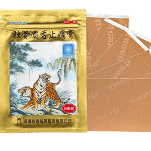 [中国直送] Lingrui Two Tigers 骨強化ムスク鎮痛絆創膏 リウマチ 関節痛 打撲 怪我 筋肉と骨の強化に タイガープラスター 10枚入り/袋