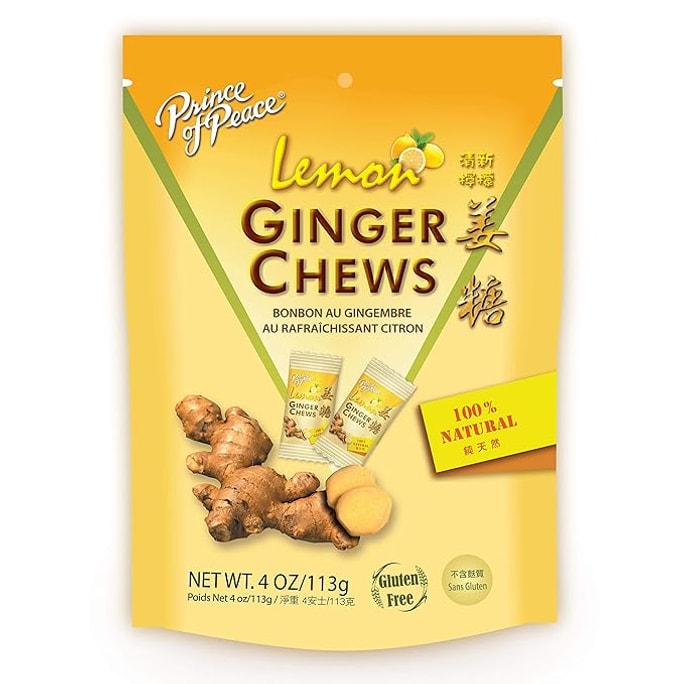 Prince Of Peace Ginger Chews With Lemon 4 oz.