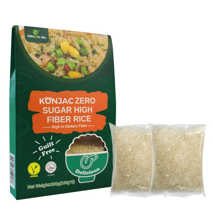 Healthy Dried Konjac Rice - natural low-calorie gluten-free zero sugar and high-fiber substitute for rice 200g