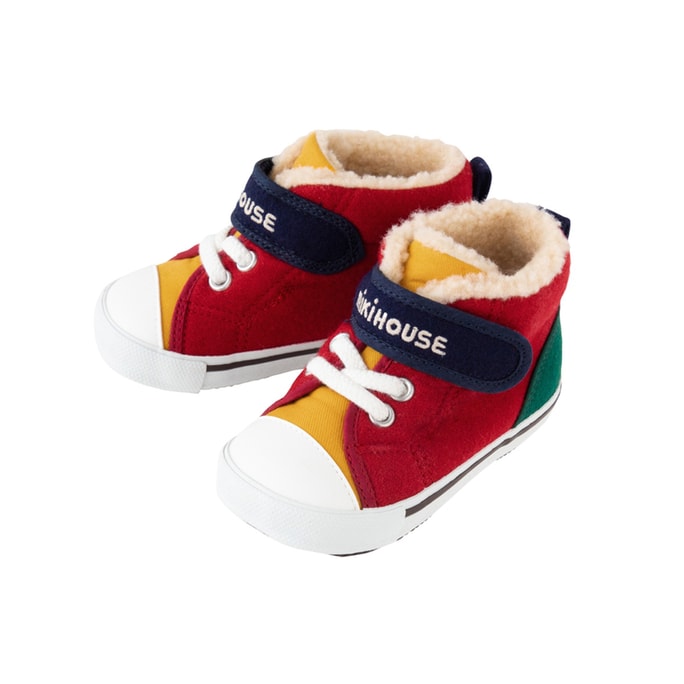 【日本からの直送】ミキハウス 子供用 2段式 冬用幼児靴 12cm スプライスカラー