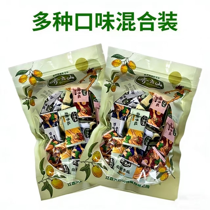 Southern sour jujube cake with blueberry and mixed flavours, genuine passion fruit and white peach, loose dried fruit, casual snacks, 300g*1 pack