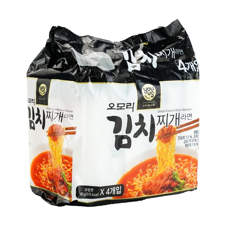 Omori Kimchi Stew Ramyun - Korean Style Instant Noodles , 5.64 oz* 4 Packs 【Popular Products from GS25 】 3