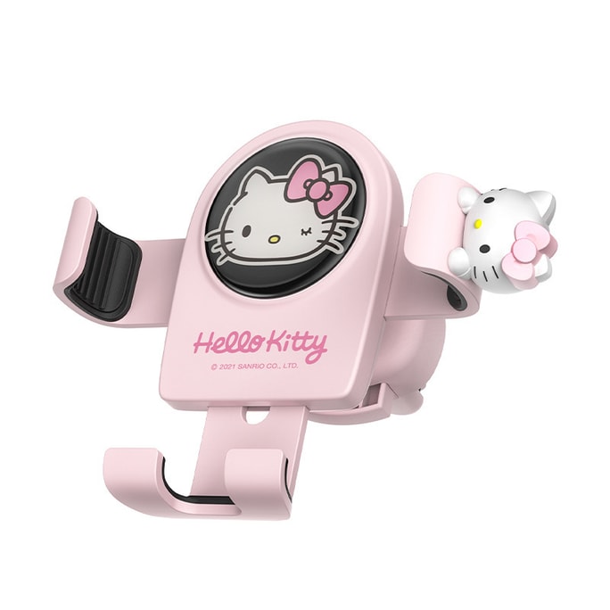 【中国直邮】 韩国 HELLO KITTY hellokitty  汽车导航手机支架出风口用支撑架车载重力感应手机架  HelloKitty