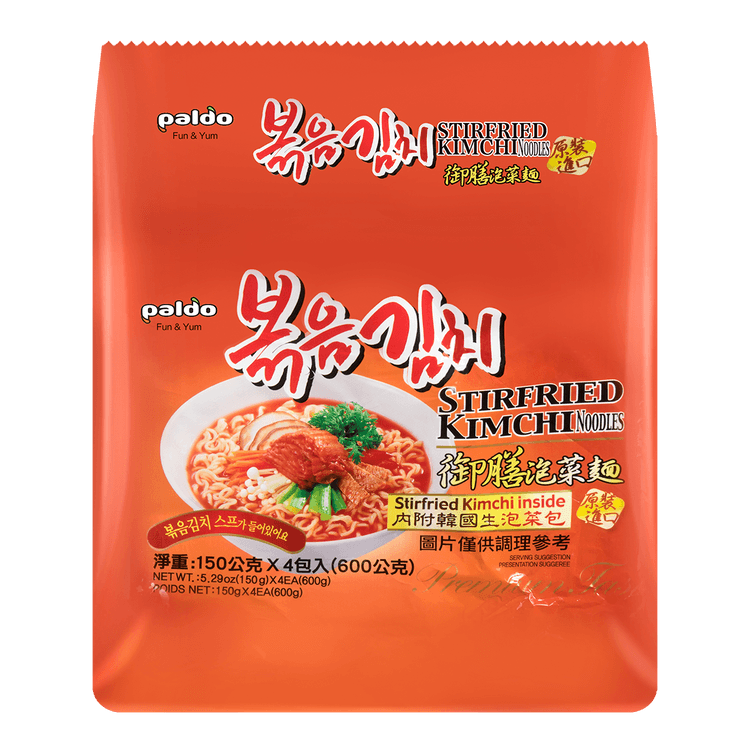 PALDO Instant Ramen Kimchi Flavor 4 Packs - Yami.com