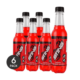 百事可乐 STING 能量可乐型汽水 燃爆莓果味 350ml *6【6份超值装】【含人参&维生素B族】