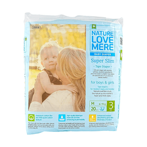 Super Slim Tape Diaper, M Size 6-9kg, 20 Pcs, 0.4cm Ultra-Thin Triple-Layer Breathable Core【Slim Instant Absorption】