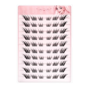 Eyelash Sunflower Non-Stick False Eyelashes No Glue Needed Fox-Style Self-Adhesive Lashes Small Flame Lower Eyelashes