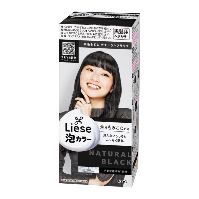 日本花王 花王 リーゼプレッティア 泡染毛剤 #リストア ナチュラルブラック 108ml