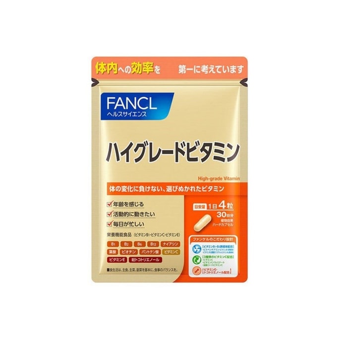 【日本直邮】日本 FANCL芳珂 高级复合维生素片 VBVCVE叶酸微量元素 120片/30天量