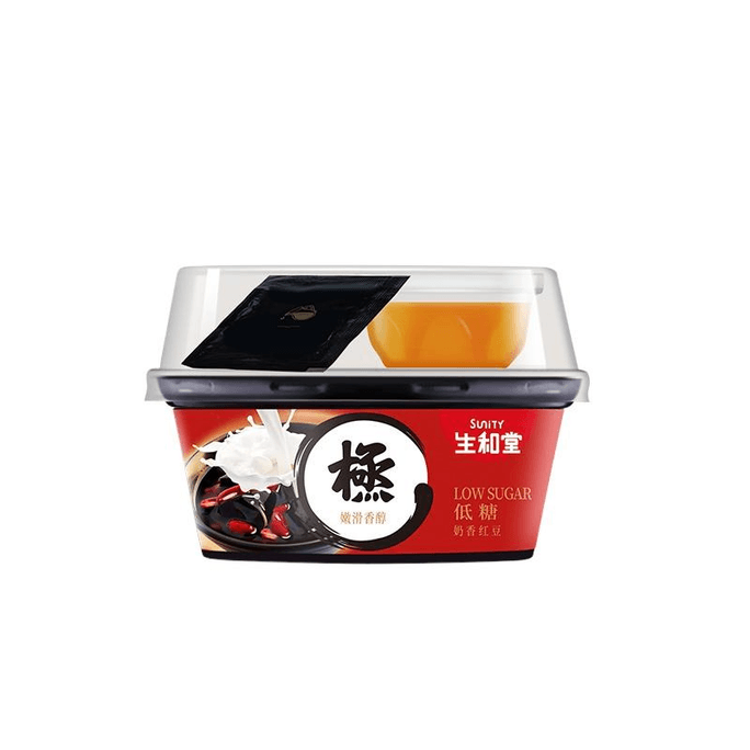 Sheng He Tang Turtle Jelly Red Bean Flavor To Satisfy Cravings Night Snack Turtle Jelly Non-Pudding 202g*1 Box