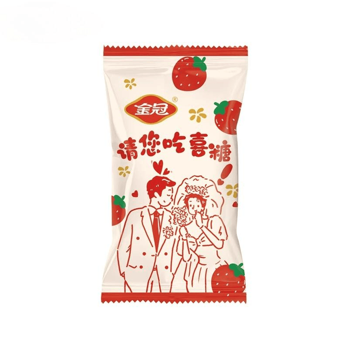 【中国直邮】 金冠 草莓牛奶硬糖果 500g*1个