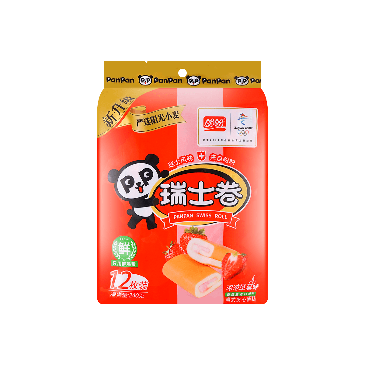 盼盼瑞士卷草莓味12枚入240g怎么样