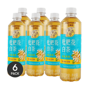 大陆版SUNTORY三得利 枇杷花白茶 500ml *6【6份超值装】【0糖0卡0脂】【馥郁清幽 淡雅毫香】