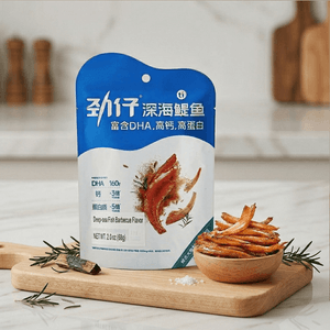 Deep-Sea Anchovies Fish ,Barbecue Flavor, 2.04 oz【Rich In DHA, High In Calcium And High In Protein】