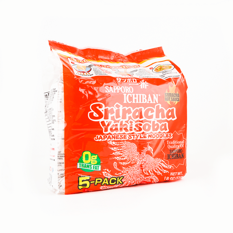 SAPPORO ICHIBAN Sriracha Yakisoba - Spicy Japanese-Style Instant