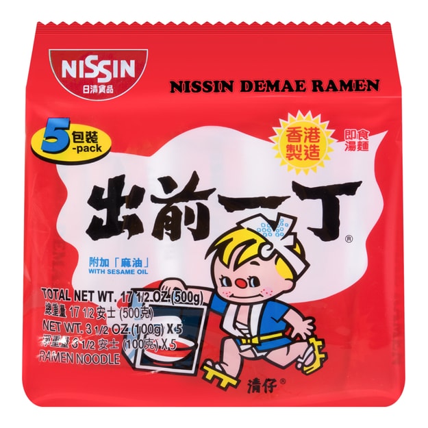 商品详情 - 日本NISSIN日清 出前一丁 即食汤面 麻油味 5包入 500g - image  0