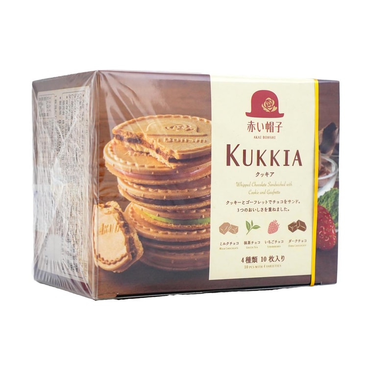 쿠키아 휘핑 초콜릿 샌드위치 쿠키 - 4가지 맛, 12개, 3.3온스 8