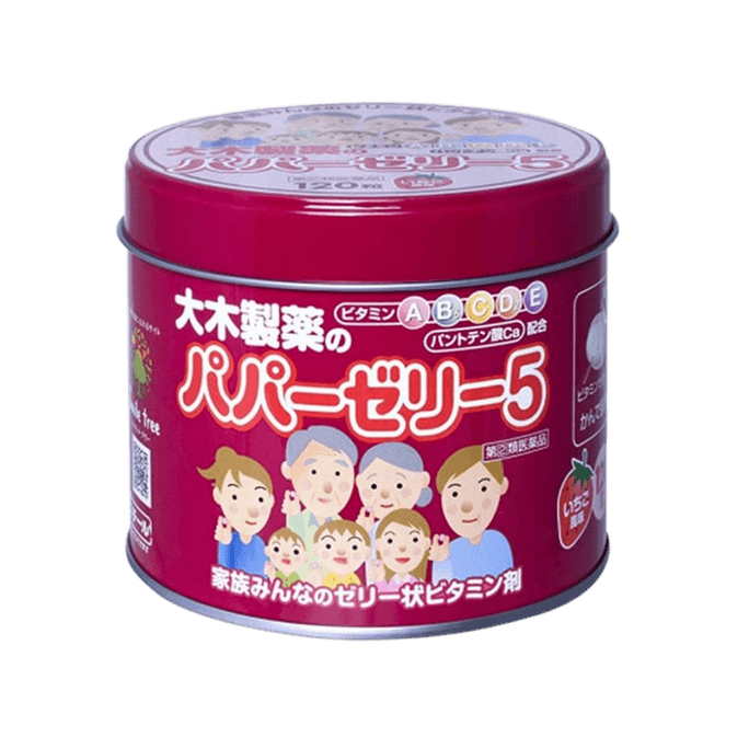 [일본에서 온 다이렉트 메일] 다이무약품 다이무 영유아용 비타민 영유아용 복합 구미알 딸기맛 120캡슐