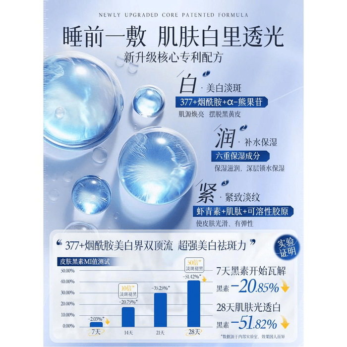 【中国直邮】 韩方五谷 377美白睡眠面膜免洗去黄暗沉提亮肤色抗氧化 100g*1罐 3