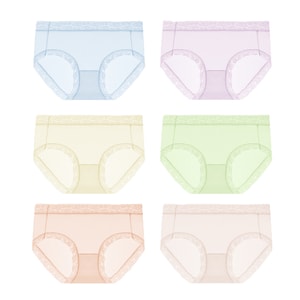 【中國直郵】 草本初色 女士夏季新款無痕內褲 冰絲抗菌中腰不夾臀透氣三角褲 L碼 80-140斤6條裝