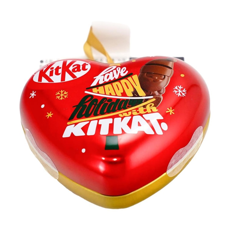 KitKat Holiday Santa Heart Ornament Gift Box,Chocolate Wafer Biscuit,3 Piece【Holiday Limited】 5