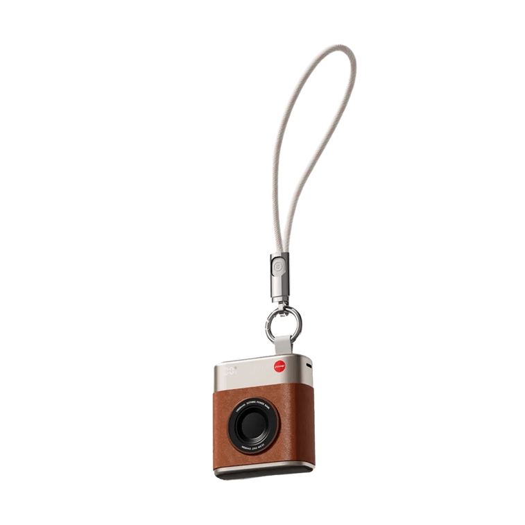 Mini Camera Design Power Bank 10000mAh Fast Charge Portable Brown 5