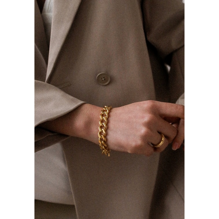 SHAPES STUDIO 超宽Curb叠戴手链 一条 4