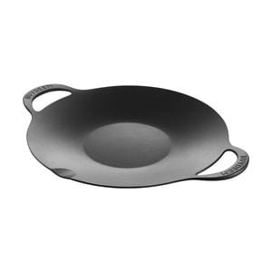 BUYDEEM 36cm Black Barbecue Pot CP101, Cast Aluminum Body, 5mm Thick Bottom for Even Heat Conduction