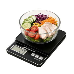 Kitchen Scale 5kg/1g – High-precision, One-tare & Unit Conversion. Waterproof Panel. 5kg Max, 1g Accuracy. Built-in Sensor. Perfect For Baking, Herbs & Jewelry. Versatile Household Tool.