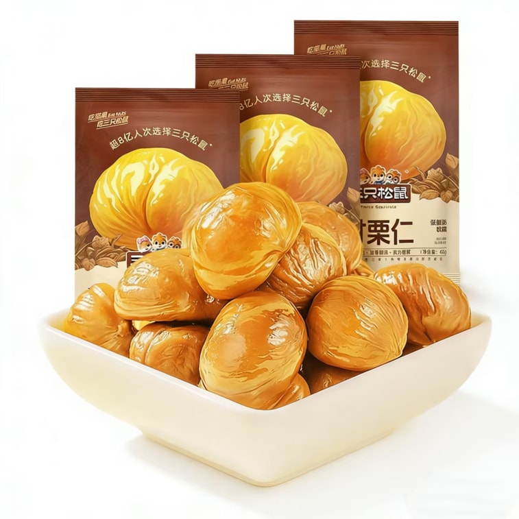 Sweet and soft chestnut kernels, a convenient snack, ready-to-eat ...