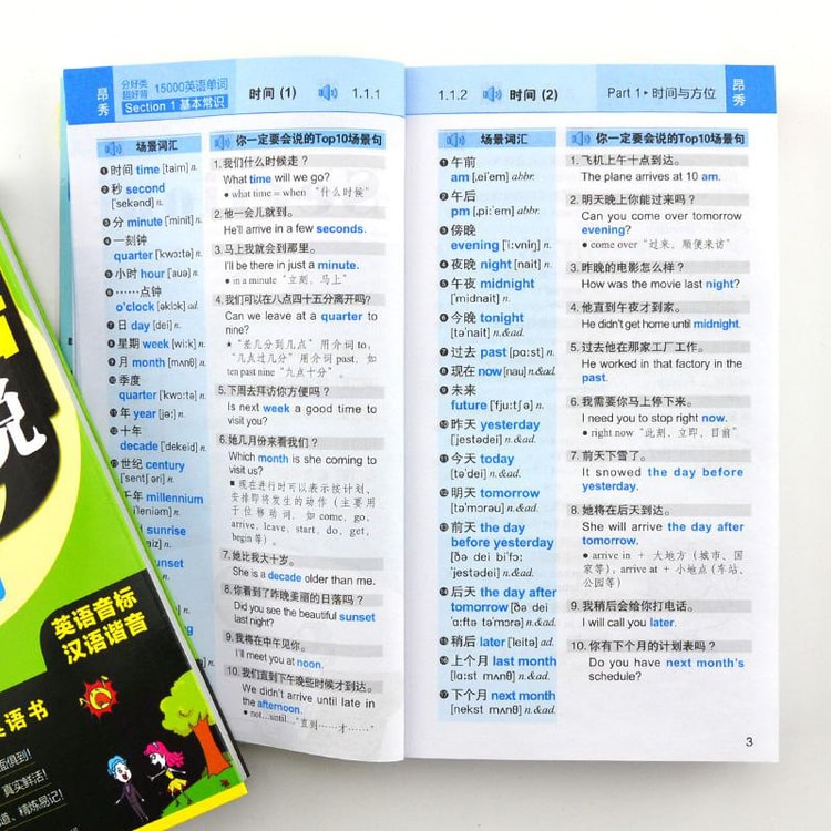 英语快速自学入门零起点口袋书 英语单词 英语口语马上说 套装2册 亚米