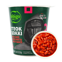 韓國BIBIGO必品閣×SQUID GAME魷魚遊戲2 杯裝速食炒年糕條 辣味 125g【微波加熱即食】【限定聯名】