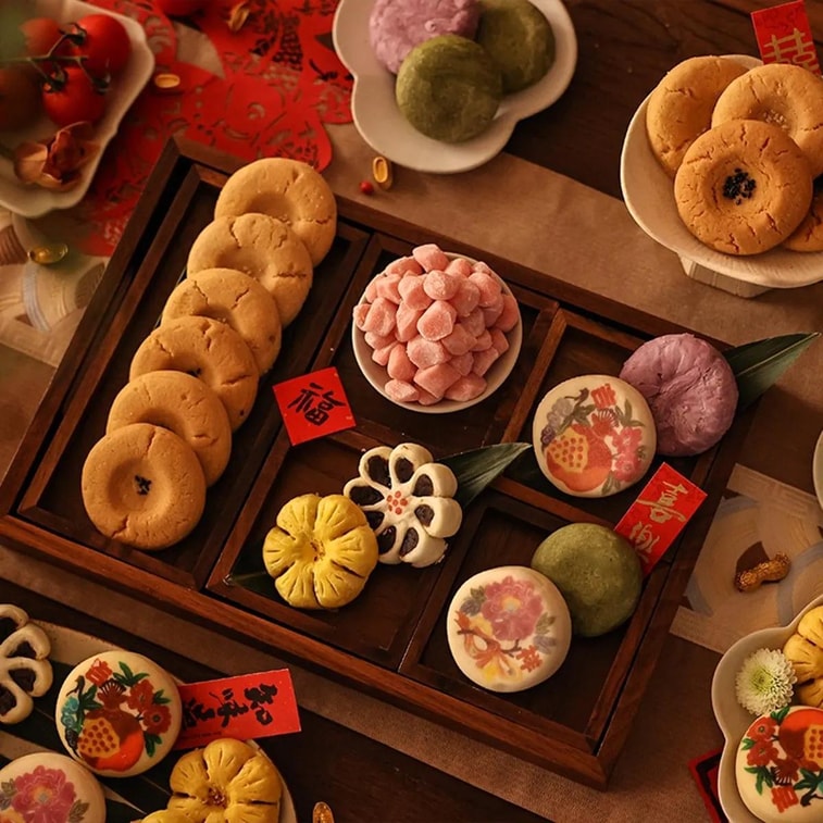 Floral Fragrance Assorted Pastry Gift Box,9 flavors 18 pieces 18.27oz 3