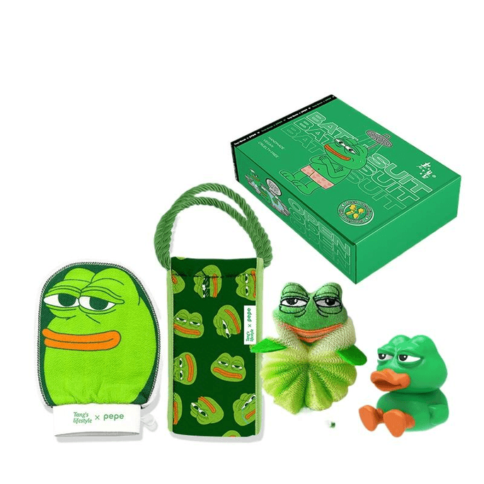 Sad Frog Gift Box: Sand Rubbing Mud Double Layer Rubbing Back Gloves, Pain Free 300 * 100mm * 1 Piece