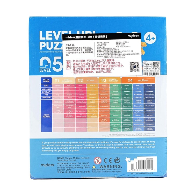 MIDEER彌鹿 兒童拼圖 大塊拼圖玩具 寶寶啟蒙益智玩具 5階童話世界 建議5歲寶寶 4