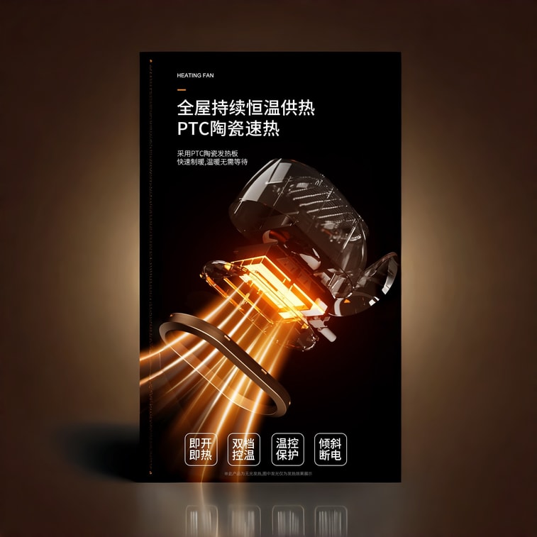 家用暖风机桌面取暖迷你便携式办公室速热取暖-大功率款 1 把 4