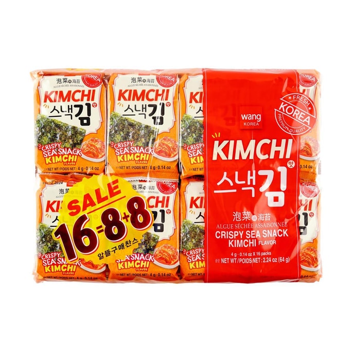 Kimchi Flavor Seasoned Seaweed 16packs
