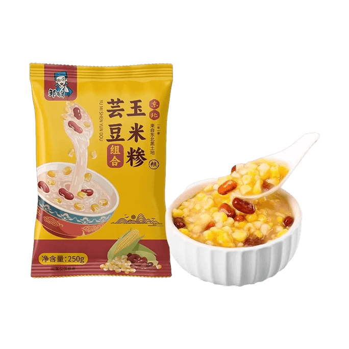 옥수수 그릿츠와 강낭콩 믹스, 255g【고섬유질 통곡물 건강식】