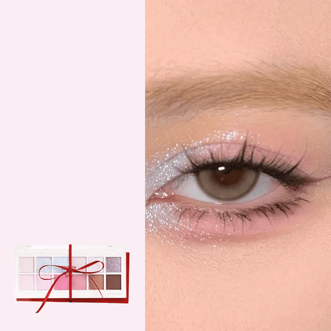 JOOCYEE酵色 十二色眼影盘 低饱和高显色 珠光哑光流行色系 14g #06 心愿粉 粉蓝撞色