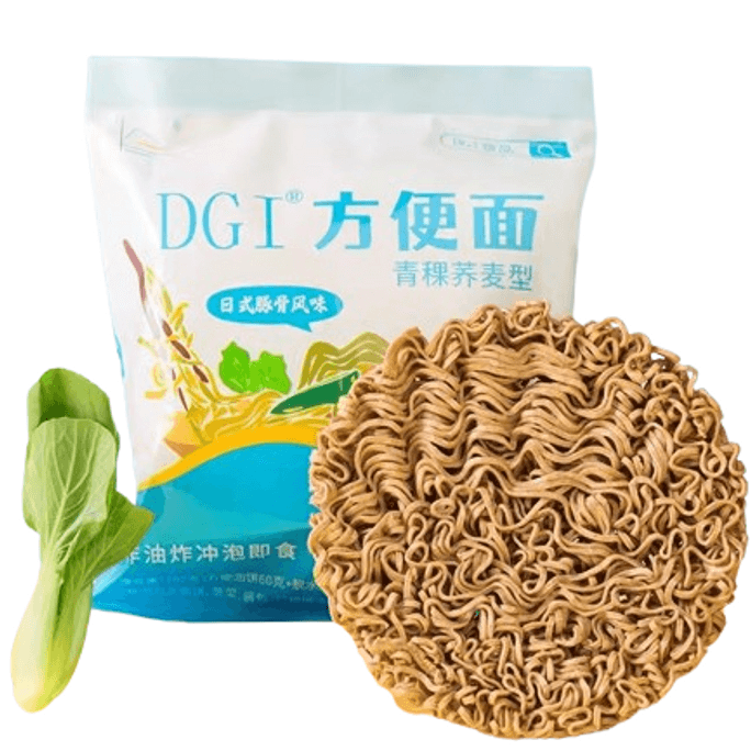 【中國直郵】DGI 低卡蕎麥麵方便麵青稞泡麵*5袋0脂肪免煮拌麵條主食糖友代餐